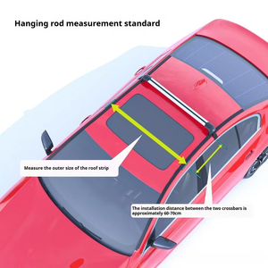 Barre <span class=keywords><strong>portatutto</strong></span> universali per <span class=keywords><strong>auto</strong></span> e SUV, ganci e mensole silenziosi per il trasporto su tetto - Product Image 3