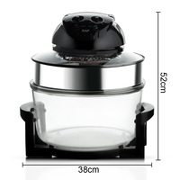 Friteuse à air multifonctionnelle en verre Raf 12L+5L avec grille, four à air fryer