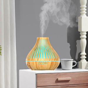 Wood Grain Aroma Diffuser 500Ml Ultrasonic <b>Humidifier</b> With Light Timer For Home Office Gift - Product Image 4