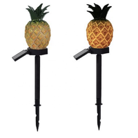 Lampe LED solaire décorative étanche en forme d'ananas pour allée de jardin, lumière blanc chaud pour aménagement paysager et usage routier