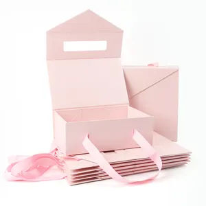 Caixa dobrável de papel para presente infantil, caixa de presente branca preta para presente, 28x21x10cm, caixa magnética de luxo para bebês, atacado, caixa de presente