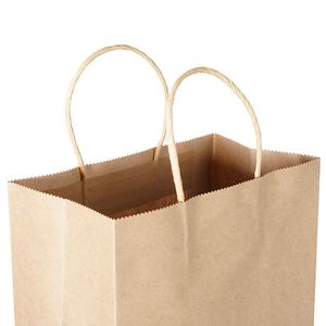 Bolsa de Papel Kraft Gruesa con Diseño Personalizado al por Mayor, Impresión de Logotipo Personalizado, Bolsa de Papel para Regalos y Compras con Asas Retorcidas - Product Image 5