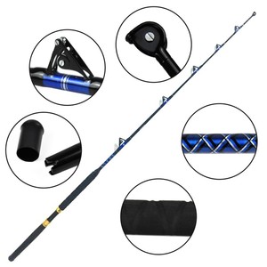 Caña de pescar de nylon recta, 15-30 libras, fibra de vidrio, para mar - Product Image 5