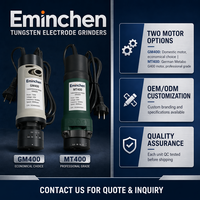 Meuleuse d'électrodes en tungstène portable GM400 avec moteur Metabo 220V, garantie 1 an et fonction de coupe pour le soudage TIG