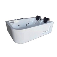 Baignoire d'angle à bulles d'air moderne de luxe pour 2 personnes Qualité Hydro Whirlpool Spa Fonction cascade Trempage économiquement bon marché
