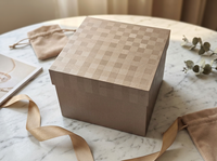 Boîte cadeau télescopique rigide à double compartiment avec fermeture magnétique UV, logo personnalisé, écologique, biodégradable, moderne et luxueuse