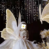Guirlande lumineuse LED papillon blanc chaud à suspendre, décoration de fête, éclairage de scène, vente en gros pour événements et mariages