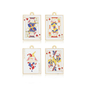 Alta calidad moderno cuadrado rey flor Metal encanto hombres DIY aleación joyería accesorios moda colgantes - Product Image 3