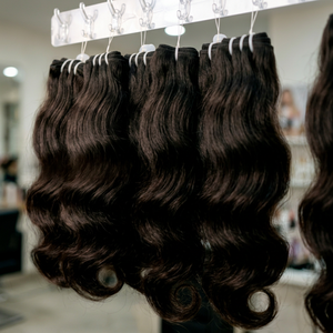 Cheveux indiens Remy naturels ondulés profonds, provenant d'une seule donneuse, tissage double à la machine, cheveux vierges purs du Tamil Nadu, toutes les couleurs disponibles - Product Image 1