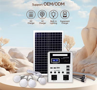 Générateur d'énergie solaire portable 150w 218wh Stockage Batterie LiFepo4 Station d'énergie solaire Système d'éclairage