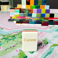 Jeu de Mahjong Américain 4 couches style Gelée Verte, thème Noël, tuiles finies et vierges, personnalisation optionnelle, vente en gros et au détail, MOQ 1