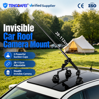 Kit de montage sur toit de voiture pour caméra d'action invisible - Accessoires de prise de vue panoramique en alliage d'aluminium durable, vue à la troisième personne pour Insta360