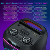 Speaker Bluetooth K903 Party - Pertunjukan Cahaya Menakjubkan, Bass Mendalam, Baterai 15 Jam, Pemasangan TWS, Nirkabel BT 5.3, Rumah/Luar Ruangan/Pantai