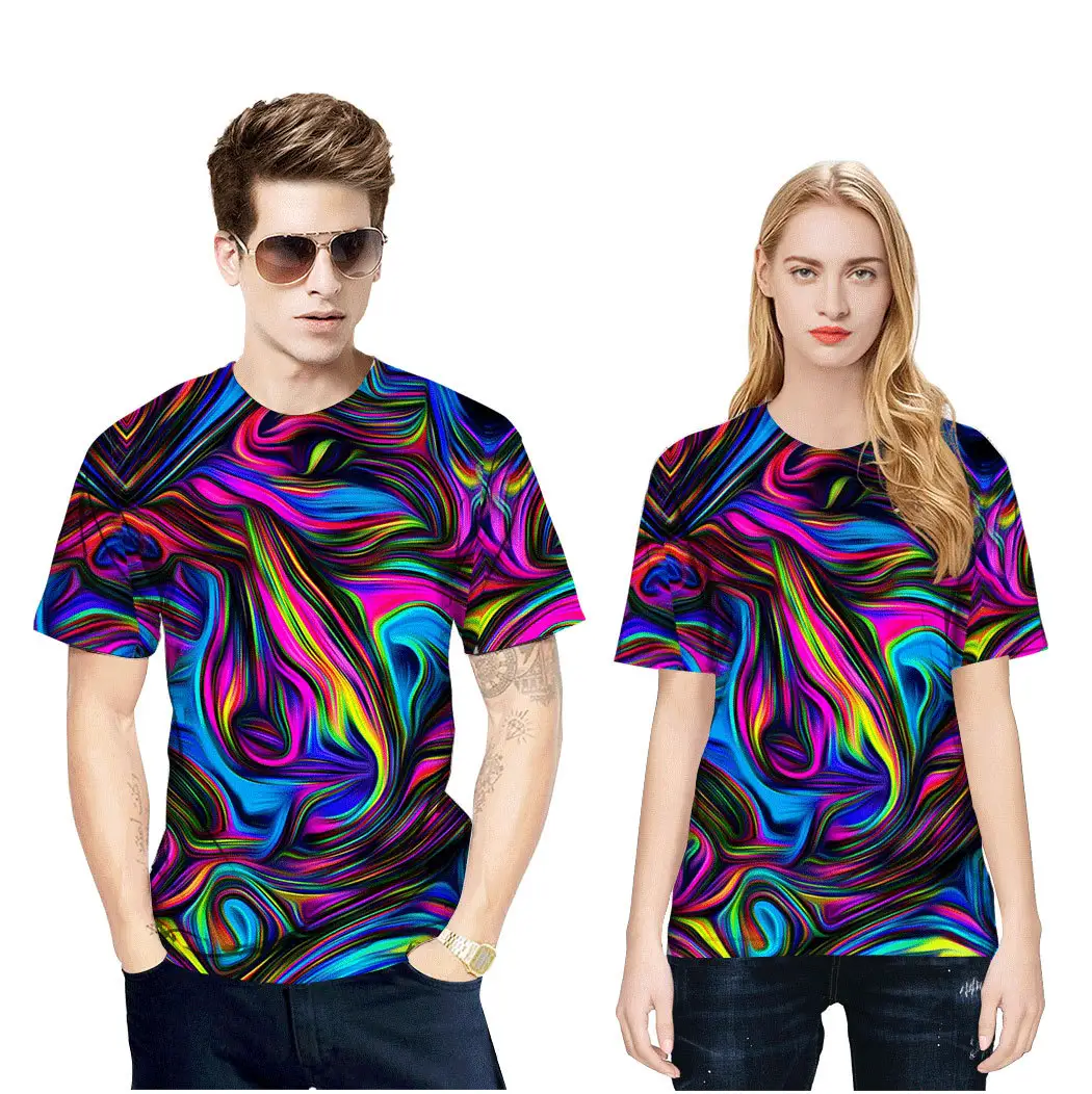 Logo Picture Customized 3D Print T-Shirt Breathable Cool Fabric For Man and Woman