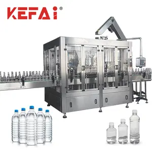 KEFAI Fábrica Automática 3 en 1 500ML Botella de plástico PET Máquina de llenado de agua mineral Lavado de botellas Máquina de llenado y tapado