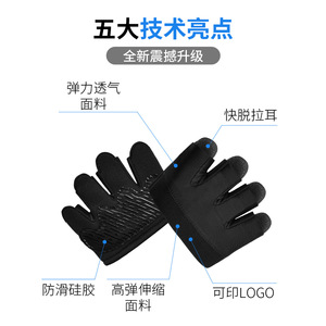 Gants de fitness à quatre doigts noirs respirants antidérapants pour équipement de gym, gants d'entraînement unisexes, protection des paumes - Product Image 3