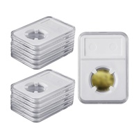Support de plaque de pièces en acrylique, taille personnalisée, diamètre intérieur, support de présentation de plaque de pièces blanche, boîte rectangulaire transparente, plaques de pièces classées