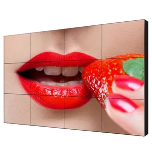 Mur vidéo LCD 4K à grande échelle avec écran d'épissage 46 49 55 pouces 3.5/1.7/0.8mm 2x3 3x3 x * y pour l'affichage de surveillance publicitaire