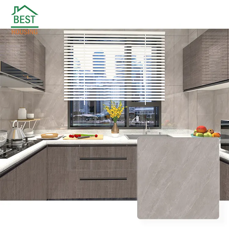 800*800mm grauer Marmor Küchen bodenfliesen mehrere Muster für Küche Backs plash
