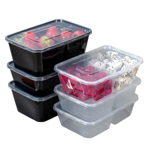 Boîtes Bento jetables transparentes épaissies en gros et couvercles, contenants en PP de qualité alimentaire micro-ondables pour sandwichs et nouilles - Product Image 3