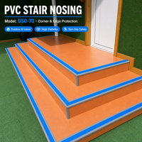 Revêtement de marche d'escalier en PVC durable, moderne et écologique avec nez de marche intégré pour projets de rénovation résidentielle – Vente directe usine