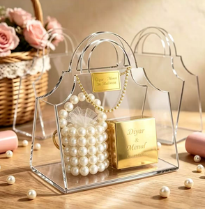Customizable Transparent Acrylic Handbag Wedding <strong>EID</strong> Favor Candy <strong>Box</strong> Custom <strong>Gift</strong> Bags Favor <strong>Box</strong> - Product Image 2