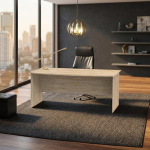 Escritorio Ejecutivo de Madera de Diseño Moderno Furnizone 1361, Precio de Fábrica, Mesa de Escritura Duradera, Colores Personalizables, Montaje en Suelo - Product Image 2
