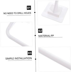 Household Double Tier Modern Eco-Friendly Towel Rack Plastic Wall-mounted <b>Hook</b>-Type Simple Bathroom <b>Shelf</b> - Product Image 2