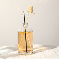 Prix d'usine 90ml 150ml Bouteille diffuseur personnalisée en verre Bouteille diffuseur à roseaux pour la maison avec joint en liège Bouteille en verre pour aromathérapie et parfum