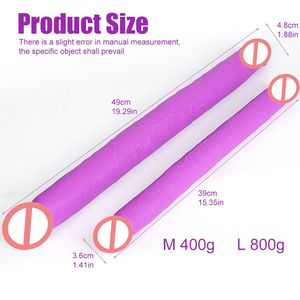 ダブルヘッド超ロングディルド肛門マッサージ膣刺激リアルなビッグディルド巨大ペニスカップル向けセックストイ - Product Image 2