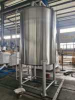 Cuve de mélange à paroi simple en acier inoxydable de 800 gallons avec agitateur unique, échelle et moteur, certifiée ASME, haute efficacité pour produits chimiques