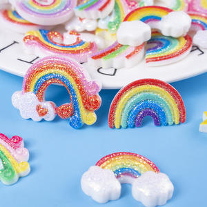 Nouveau résine accessoires Flash arc-en-ciel bricolage enfants broche épingle à cheveux bande accessoires coque de téléphone Patch décoratif - Product Image 1