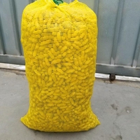 Nouveau sac en filet jaune en matériau PP avec cordon de serrage, sac en filet tissé universel adapté aux fruits, légumes, maïs et patates douces