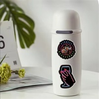 Pegatinas de Vinilo Adhesivas Personalizadas con Graffiti, Plateadas, Neón, Creativas, Impresas con UV, Reflectantes, Impermeables, para Pasta de Dientes y Champú