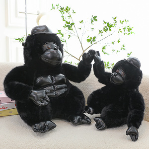 Peluche de gorille noir réaliste avec muscles, personnalisable OEM/ODM, pour la vente en gros transfrontalière, les boutiques de détail et les cadeaux - Product Image 5