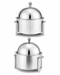Commercial Stainless Steel Chafing Dish with Lid and <b>Stand</b> for Maintaining Food Temperature During Catering Buffets Weddings - Product Image 3