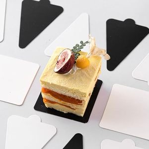 Mini bánh màu đen Hội Đồng Quản trị vòng nhỏ cupcake cơ sở bán buôn vuông mousse hiển thị chủ tam giác các tông khay dao hình dạng - Product Image 5