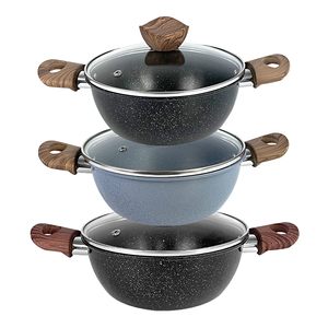 Bộ nồi chảo chống dính tùy chỉnh bằng thép carbon, bộ nấu ăn gia đình, nồi và chảo chống dính, bộ nồi có nắp, không dính - Product Image 1