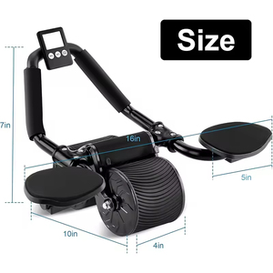 Máy tập bụng đa năng tích hợp giá đỡ máy tính bảng, hỗ trợ khuỷu tay, có đồng hồ đếm giờ, bánh xe tập bụng tại nhà - Product Image 2