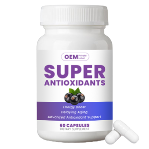 OEMプライベートラベル高効力スーパーアンチオキシダントカプセルサプリメント、ハーブエキス配合、レスベラトロール、コエンザイムQ10入り - Product Image 2