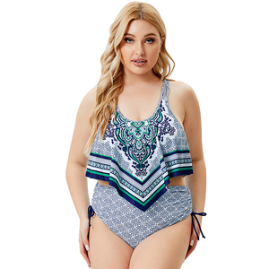 Bañador <span class=keywords><strong>de</strong></span> talla grande para mujer, traje <span class=keywords><strong>de</strong></span> baño elegante, trajes <span class=keywords><strong>de</strong></span> baño <span class=keywords><strong>de</strong></span> <span class=keywords><strong>dos</strong></span> piezas <span class=keywords><strong>de</strong></span> cintura alta, conjunto <span class=keywords><strong>de</strong></span> Bikini con Push-Up 2022 - Product Image 5