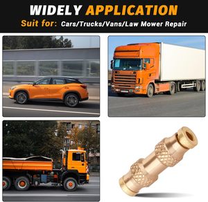 ข้อต่อลมแบบกดเชื่อมต่อ ALITAIR ขนาด 1/8 นิ้ว (หนึ่งแปดส่วนของหนึ่งนิ้ว) ข้อต่อทองเหลืองแบบกดเชื่อมต่อ <span class=keywords><strong>D</strong></span>.O.T สำหรับสายลมเบรก - Product Image 6