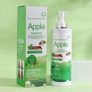 Private Label Organic Natural apple <b>Shampoo</b> Hair <b>Shampoo</b> and Conditioner Set Hair Smoothing Treatment - Product Image 1