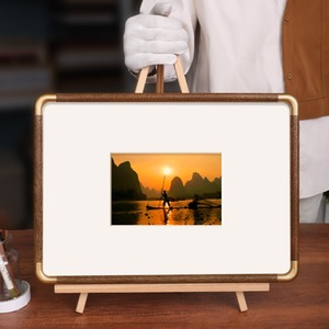 Affiches vintage faites à la main Art mural Millet toile célèbre Pop peinture à l'huile grande taille coin doré cadre en bois cadres en bois produit - Product Image 5