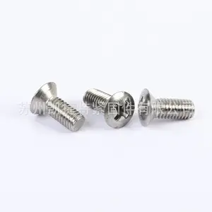 Baja tahan karat kustomisasi SS304 316 201 M4 M5 M6 GB820 sekrup kepala Countersunk Phillips baut sekrup Oval setengah din966