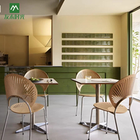 Ensemble table et chaises de café en métal moderne pour usage commercial dans les restaurants, cafés, salons de thé