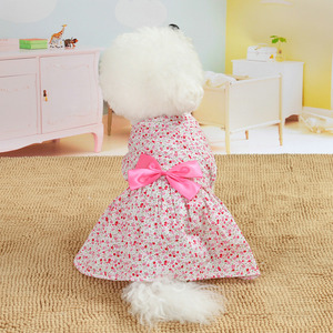Vestido <span class=keywords><strong>de</strong></span> verano transpirable con estampado Floral para perros, traje para cachorros - Product Image 5