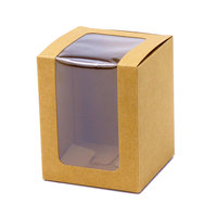 Boîte d'emballage d'aromathérapie en papier kraft transparent à fenêtre, en carton blanc, petite taille, disponible en stock, modèle transfrontalier
