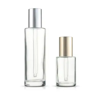 oem clear transparent essential oil essence frosted glass press pump head dropper bottle 30ml 60ml for hair oil