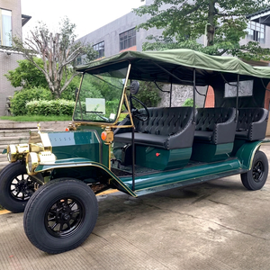 Voiture de tourisme électrique ZOWN Mini Moke Classic, 5 places, toit vert, sièges noirs, garantie 2 ans, utilisation en extérieur, parcs et stations balnéaires, 4 roues - Product Image 1